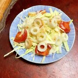 竹輪と大根とキャベツのフレンチドレッシングサラダ
